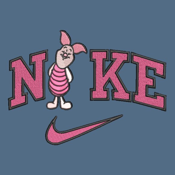 Nike Piglet Embroidered Adult Unisex Crewneck Sweatshirt Winnie Pooh - Picture 10 of 15